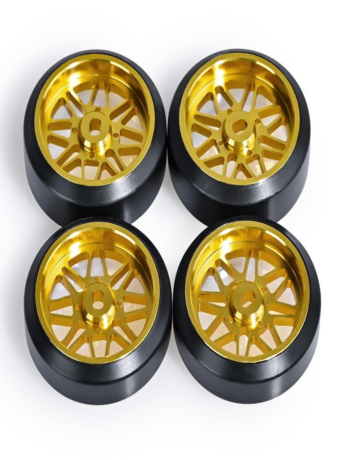 مجموعة عجلات Abendor رباعية الشكل على شكل نجمة لسيارات التحكم عن بعد المخصصة للانجراف، مع إطارات تحمل شعار Wltoys، بمقياس 1/24 و1/28، [2N+2W]، مصنوعة من سبائك الألومنيوم، مع إطارات سيارات التحكم عن بعد المخصصة للانجراف، بمقياس 1/24 و1/28، من طراز Mini-Q HGD1 Wltoys K969 K989 k929 (ذهبي). - Image 2